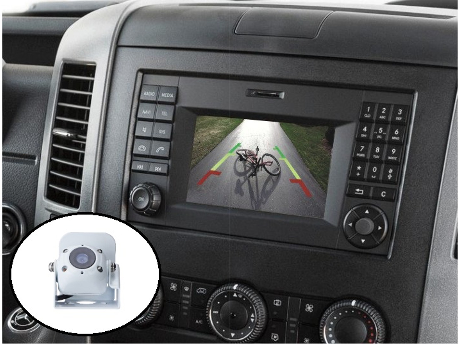 BIK-KIT Sprinter/Crafter MINI-BOX kamera (Hvid)
