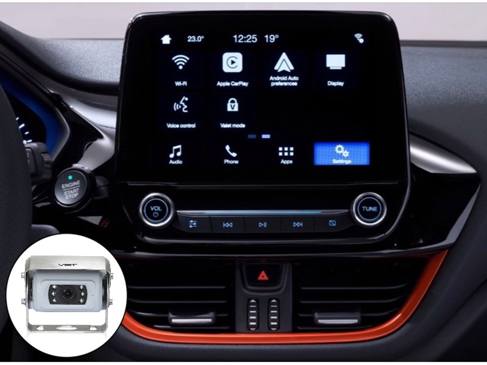 BIK-KIT Ford Sync2.5 m/Alukasse kamera