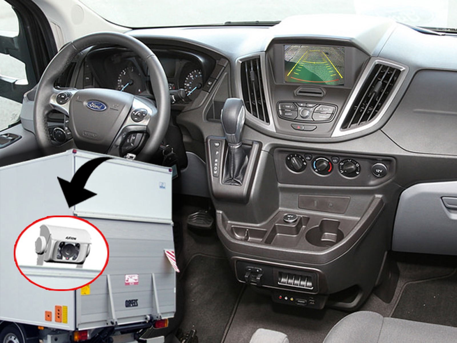 BIK-KIT Ford Transit/Custom/Connect m/alukasse-kamera