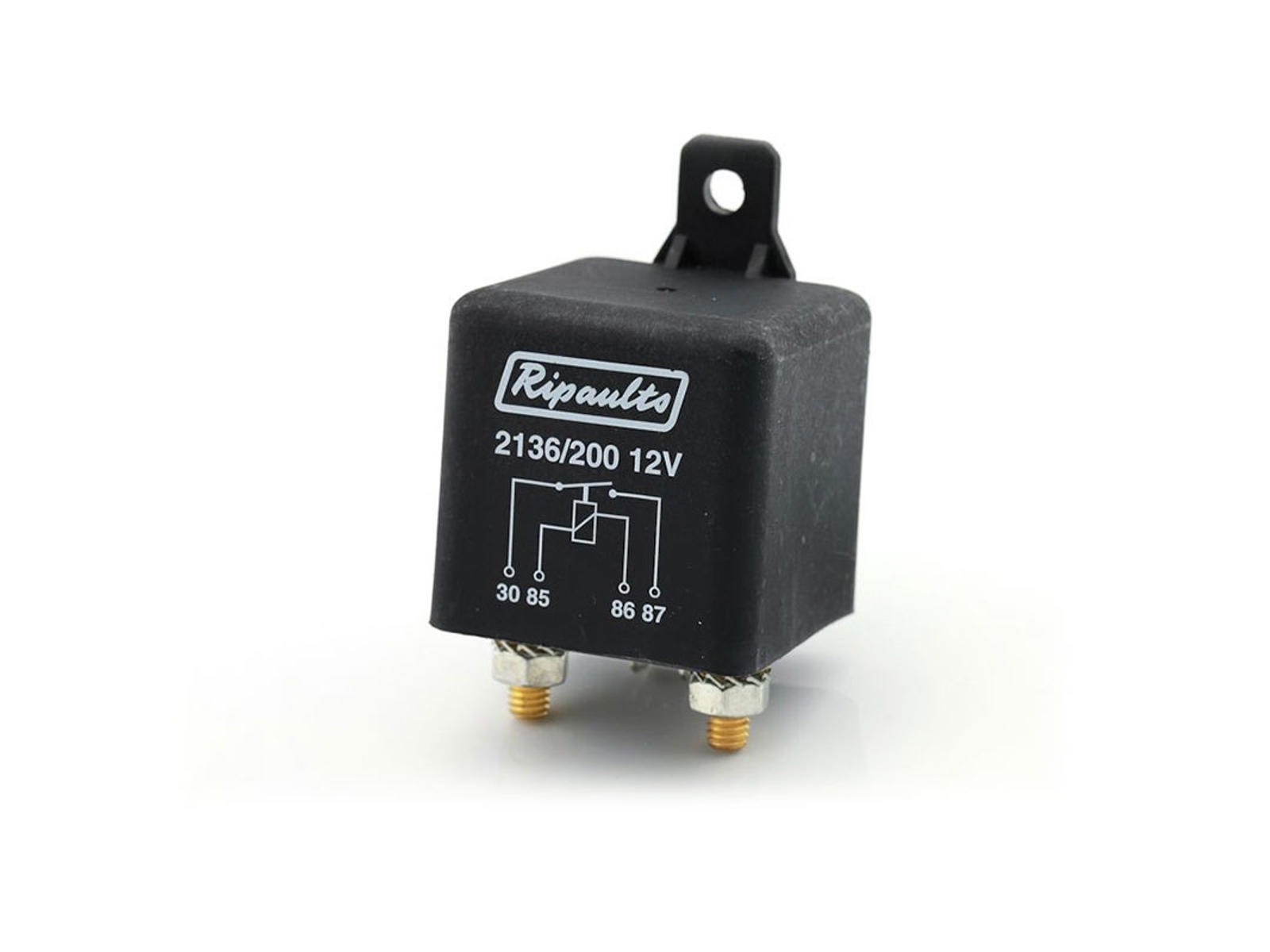 Relæ 12volt 200amp. 6mm bolt