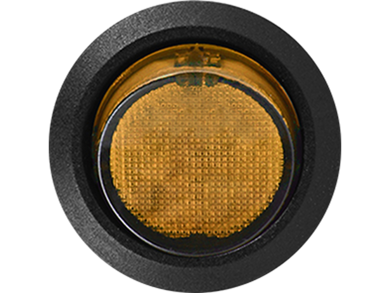 Afbryderkontakt 12V. gul. belyst