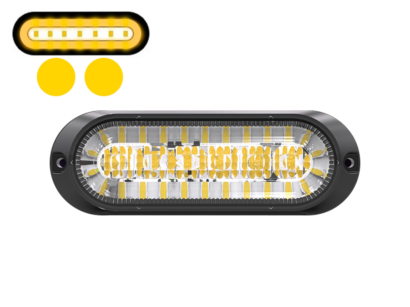 LED Flash Gul/Gul - Flash & Markeringslys