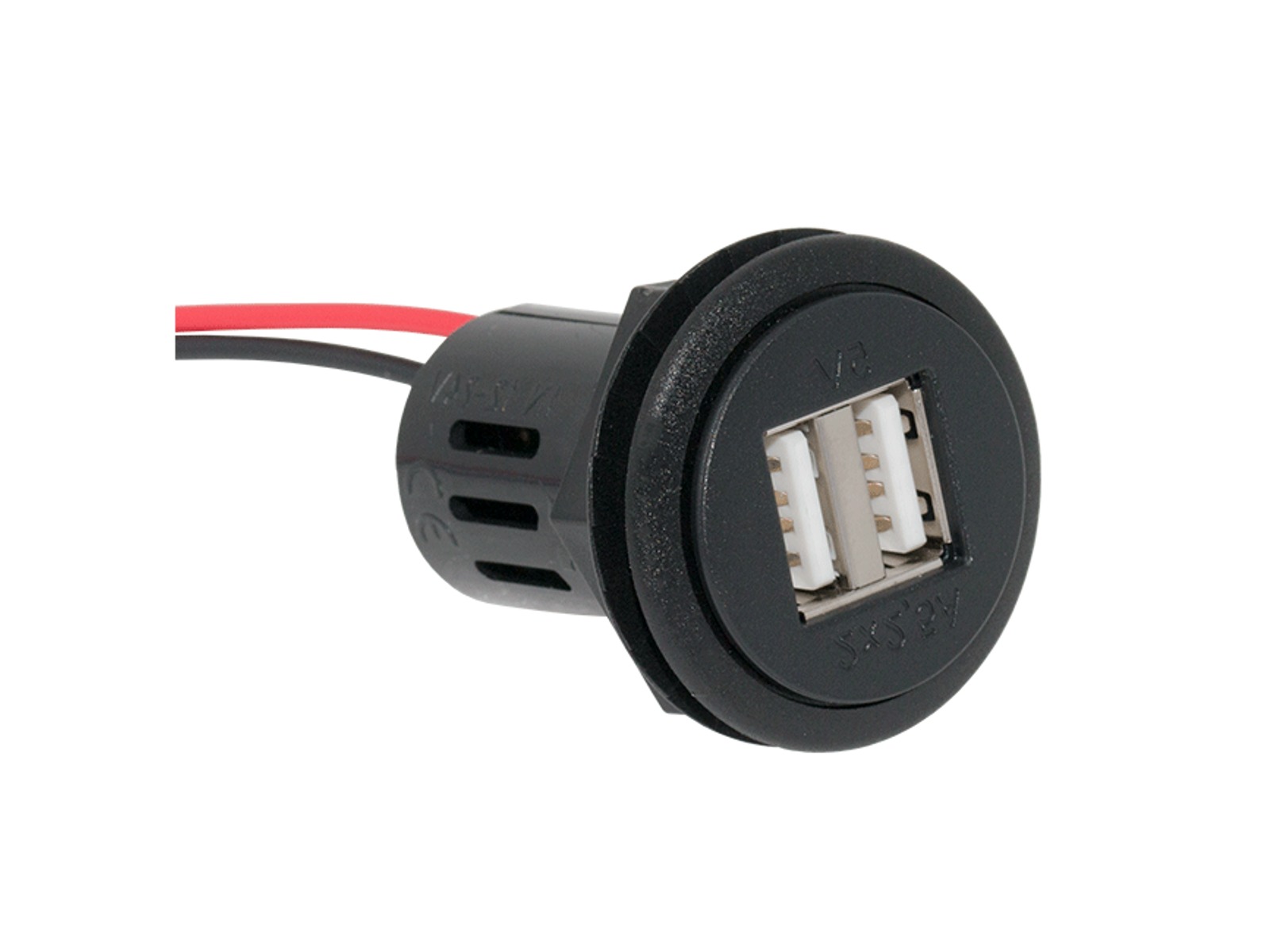 2xUSB udtag forsænket uden mont.ramme