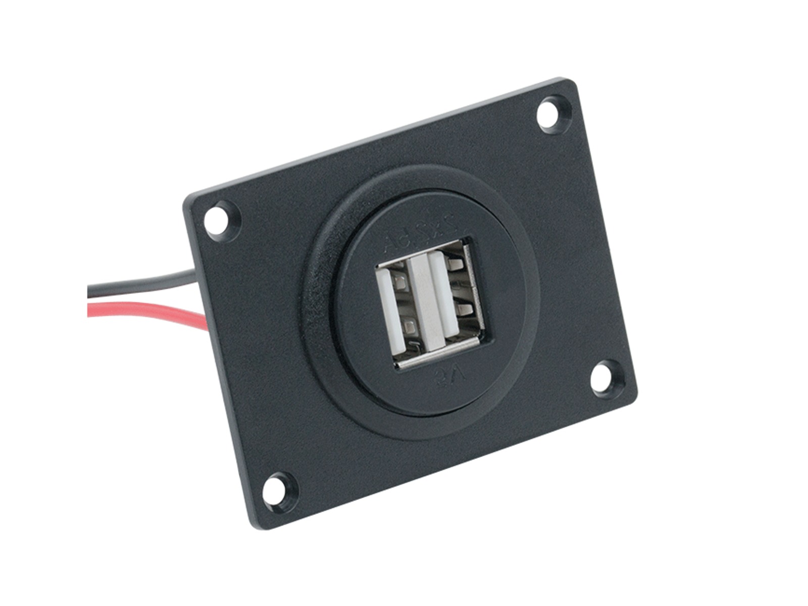 2xUSB udtag forsænket med mont.ramme