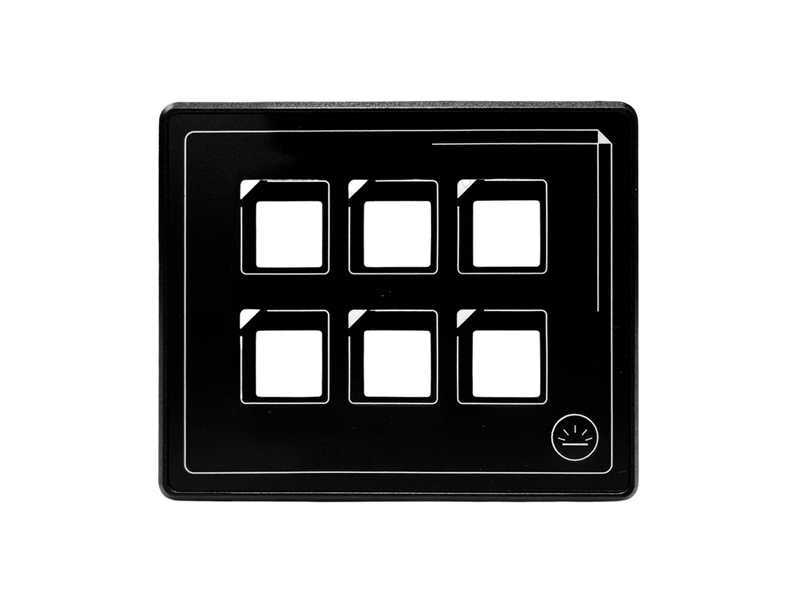 Relæ boks m/trykpanel. 6 udgange. Bluetooth. 11-30V