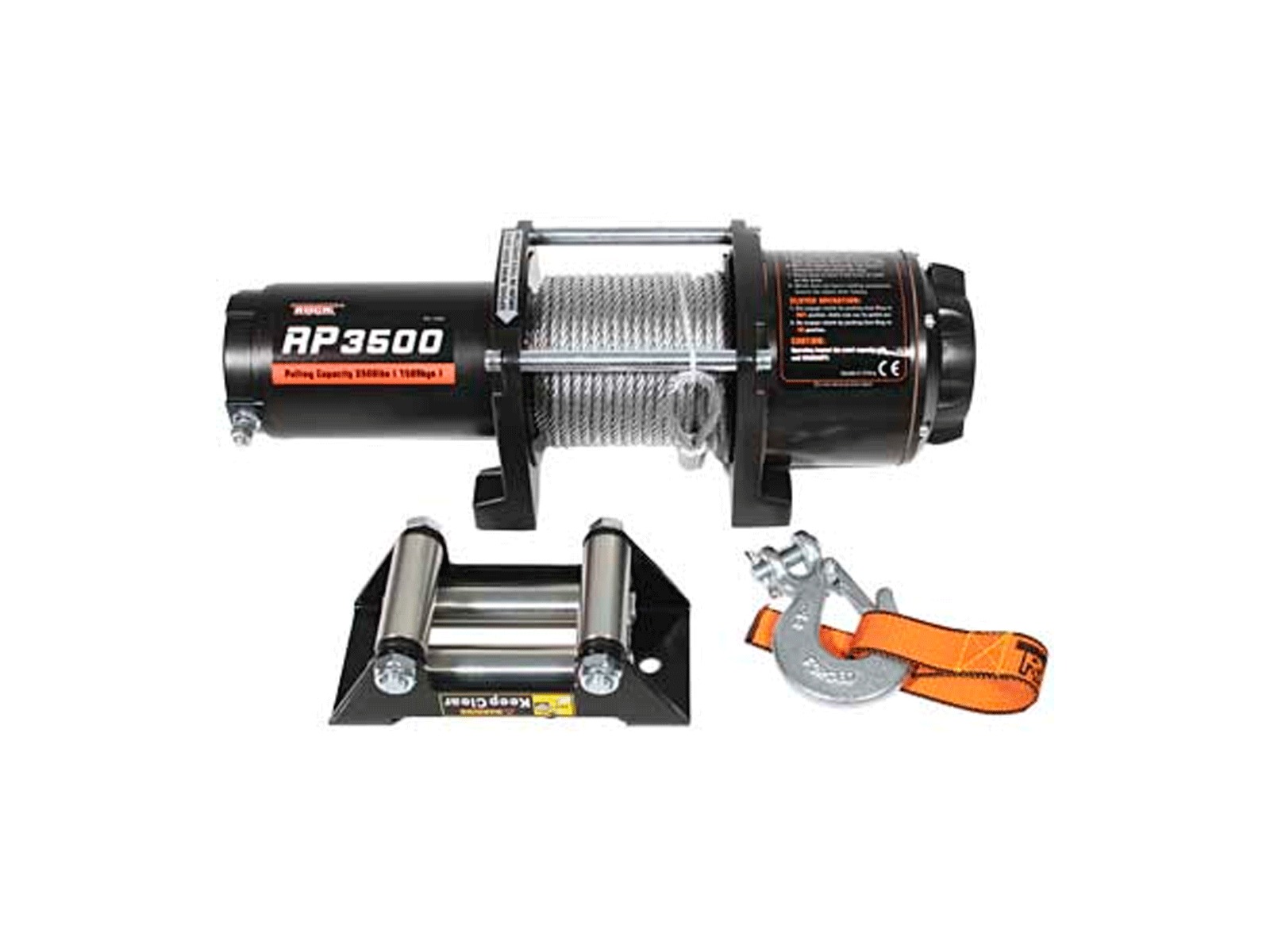 IRONX elektrisk spil 12V, stål wire, 1.589 kg. træk