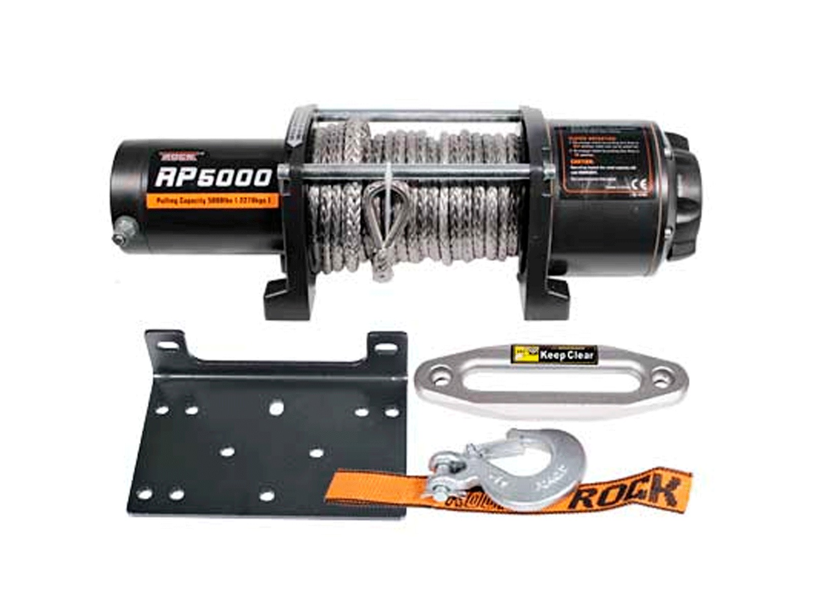 IRONX elektrisk spil 12V, syntetisk wire, 2.268 kg. træk