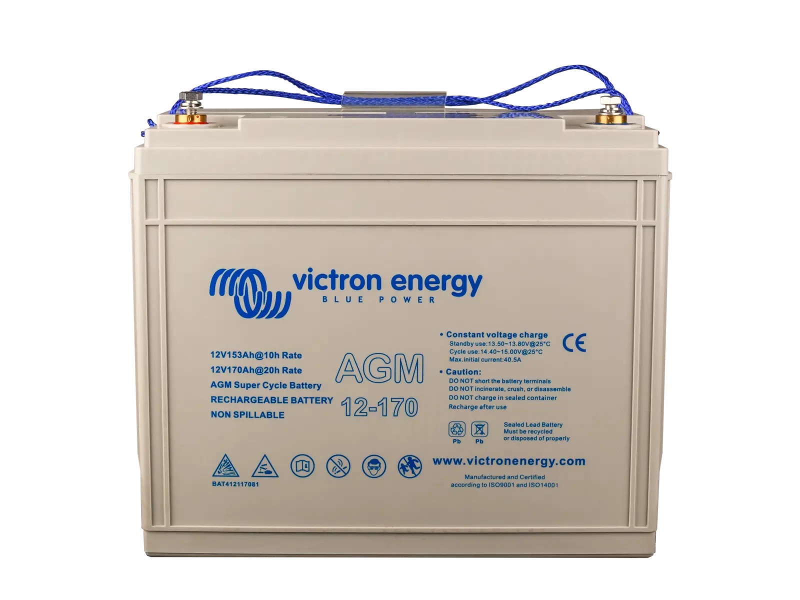 12V/170Ah AGM Super Cycle Batt. (M8)