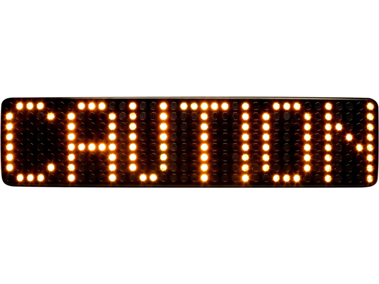 Infosign LED Matrix M5. gul. IP67. ECE R10. 10-30v. inkl fjernbetjening m/5meter kabel.