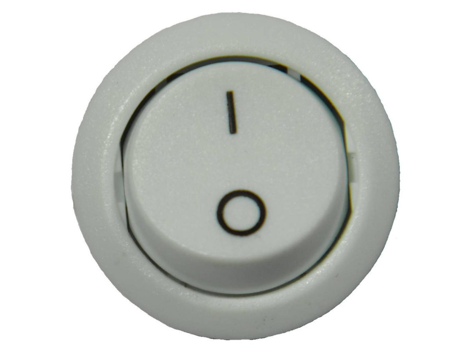 Afbryder i hvid med symbol - 1 og 0