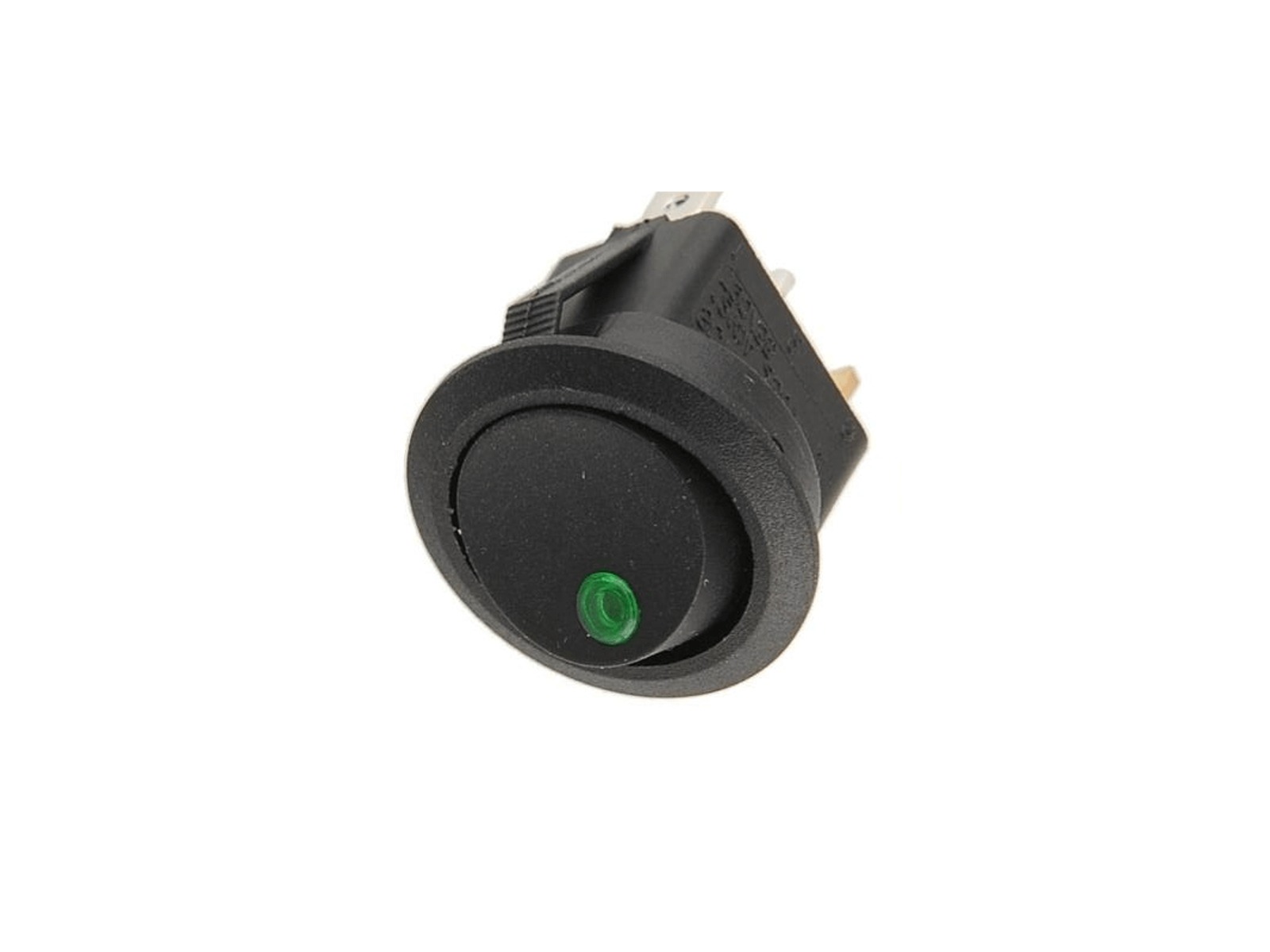Afbryder Sort med GRØN diode - 1/0