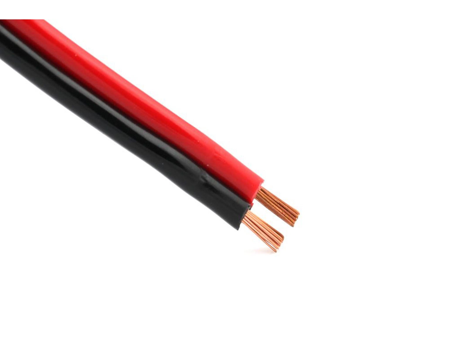 Tvillingkabel 2x0.75 rød/sort 100 meter
