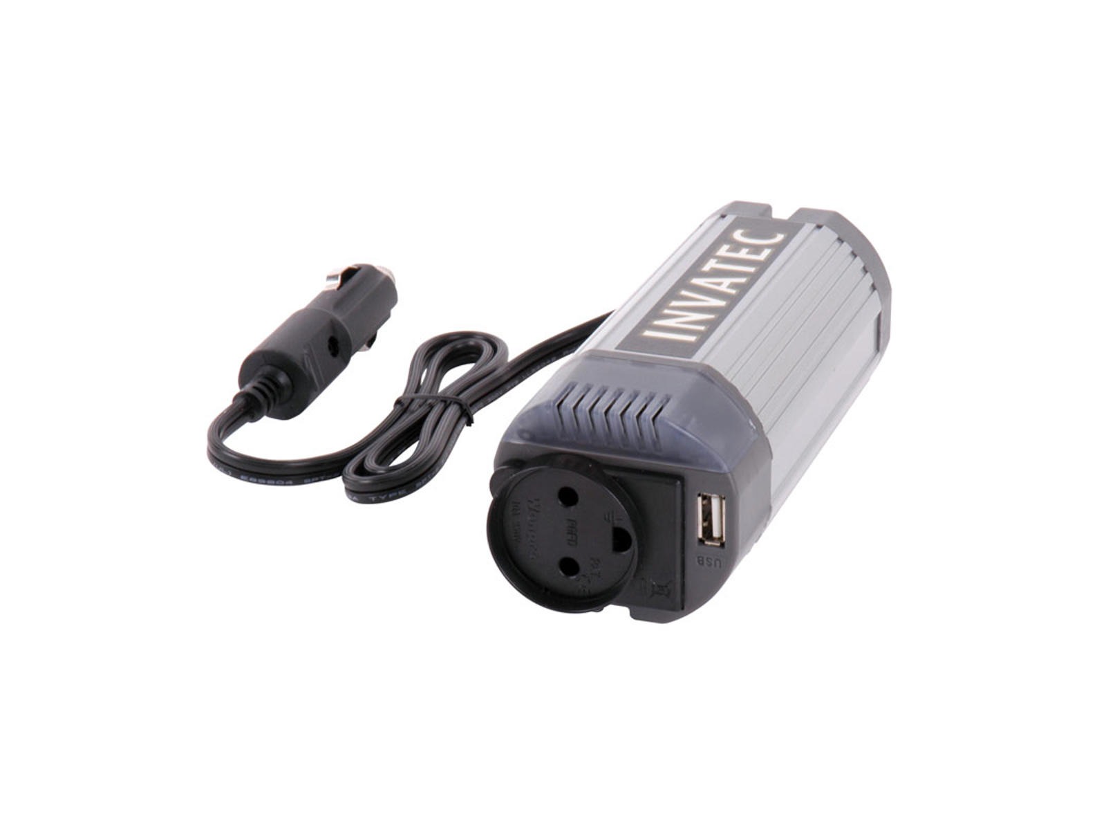 Modified sinus-inverter. USB udgang. LED lampe. 150W. 12V.