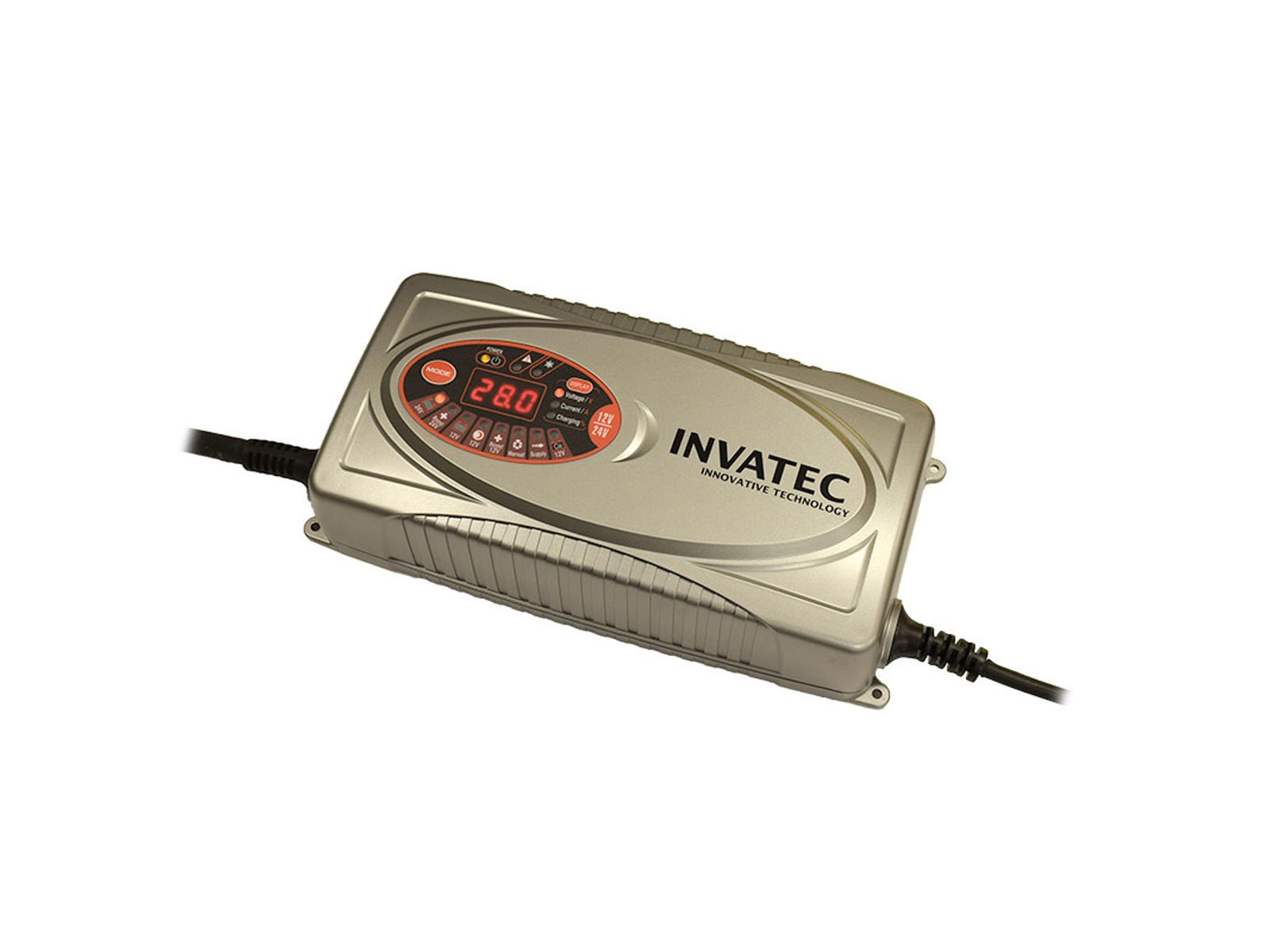 INVATEC lader. 12V/25A og 24V/12A