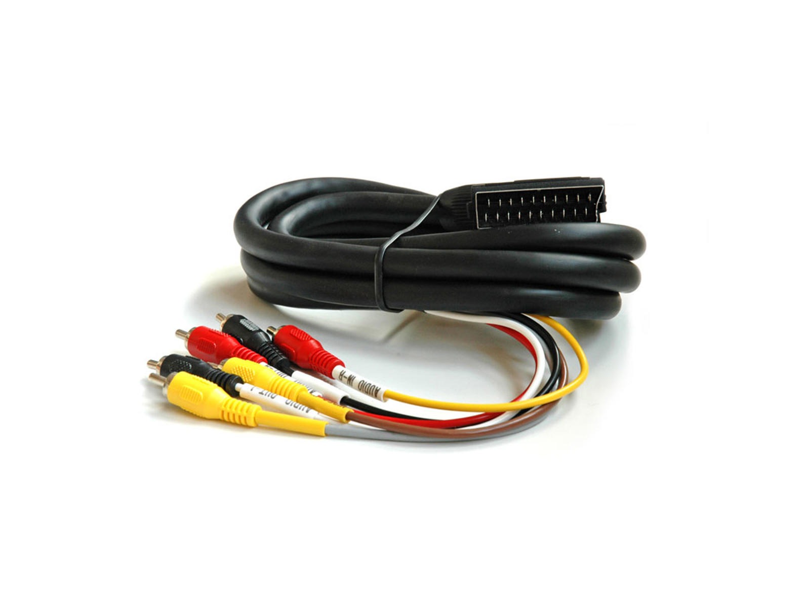 Scart han til RCA han m/kabel