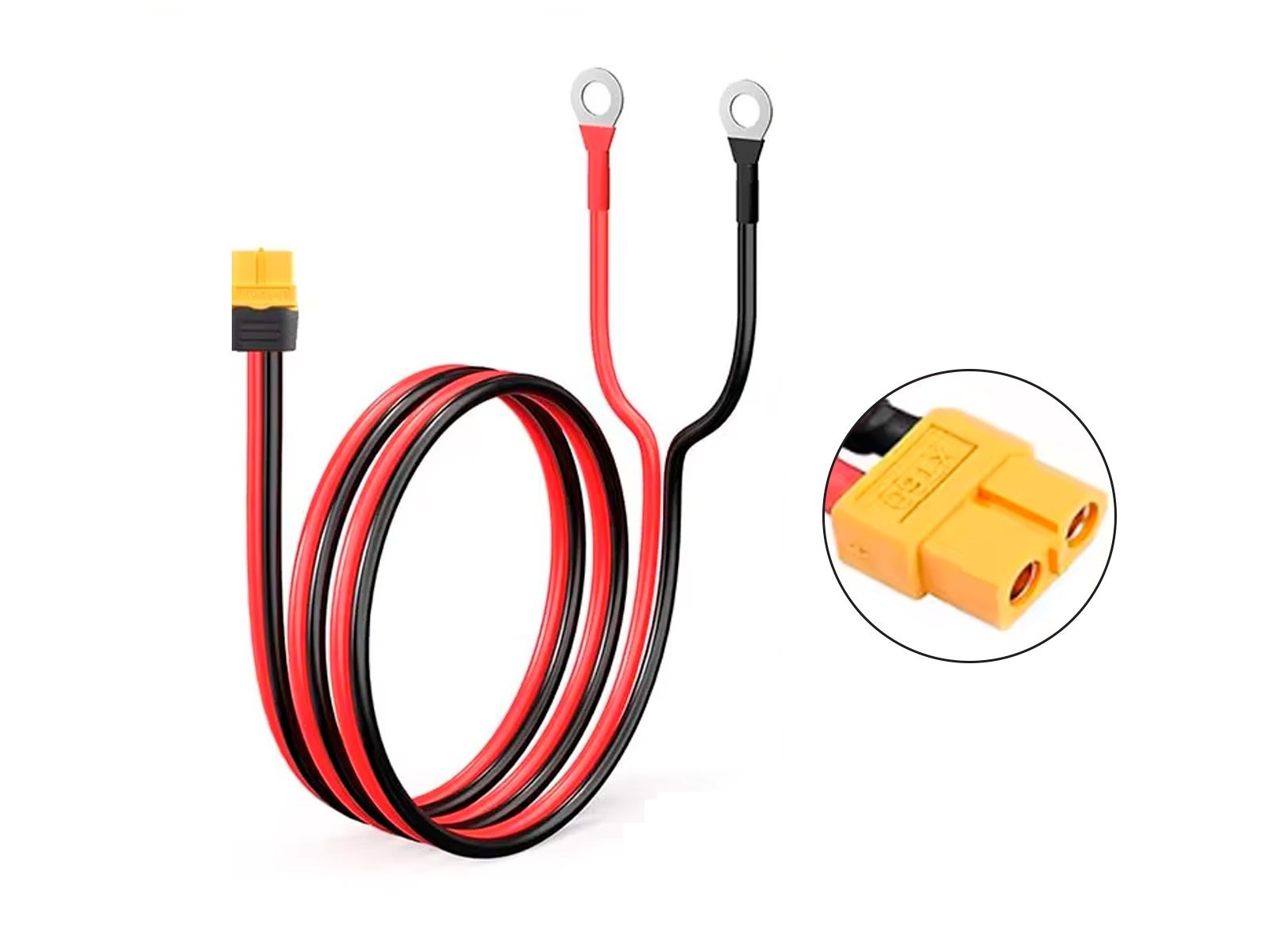 XT60 hun stik m. 2 meter kabel. 4kvr