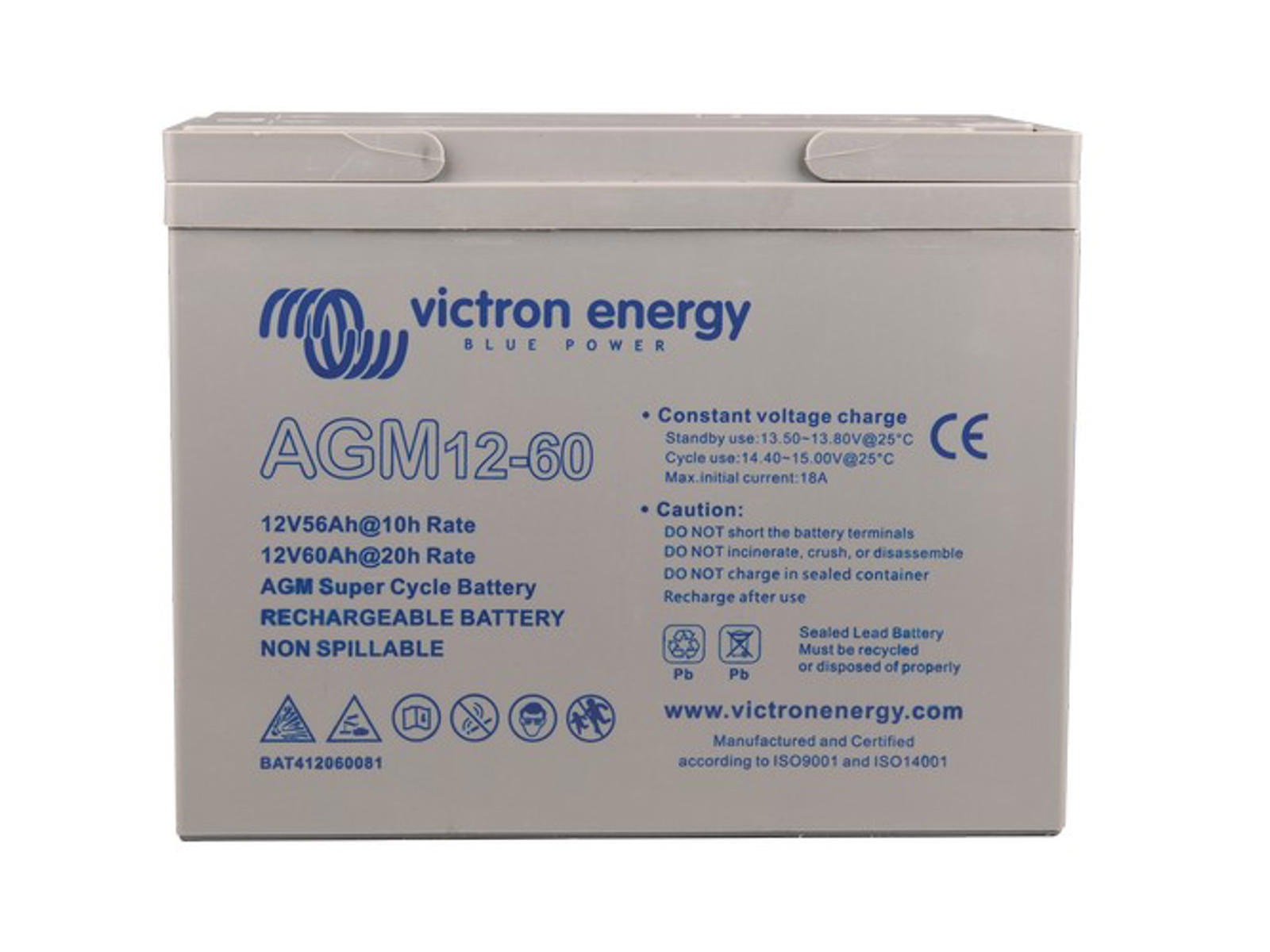 12V/60Ah AGM Super Cycle Batt. (M6)
