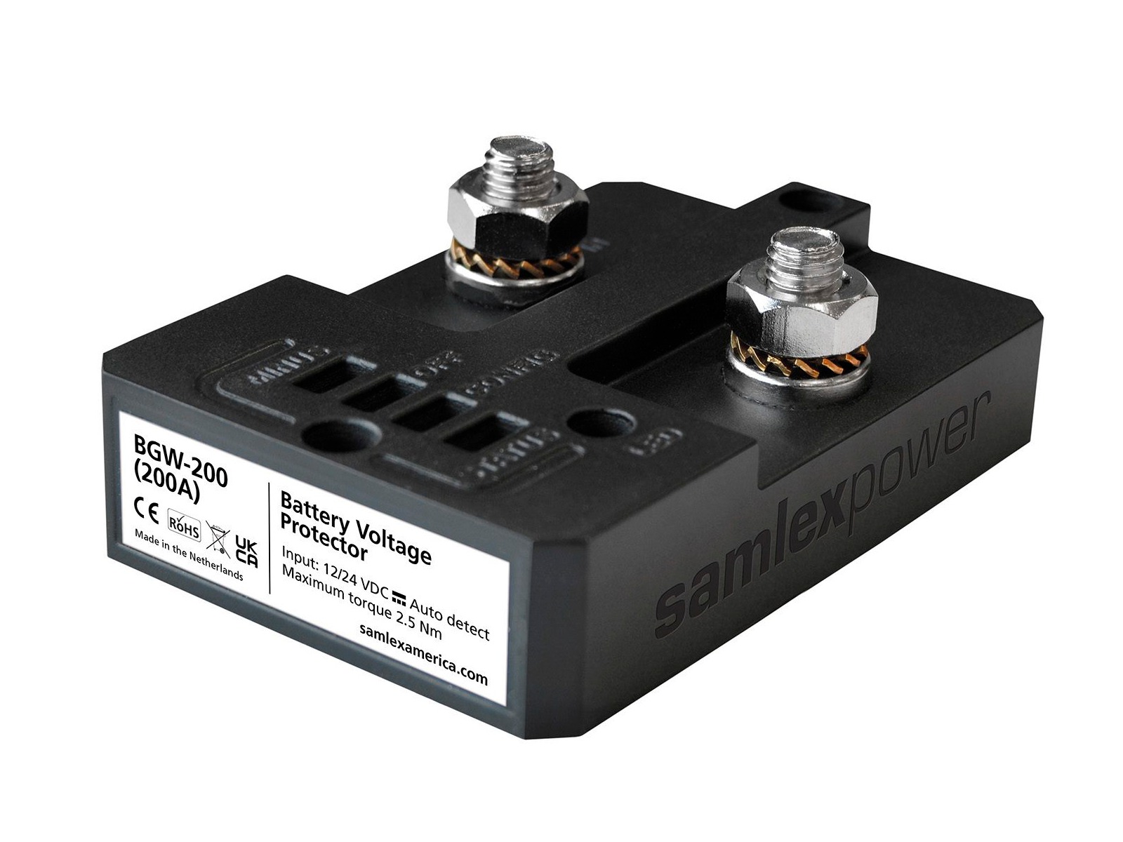 Batterivagt. ∅10 mm. 200A. 12/24V. 1 alarmudgang.