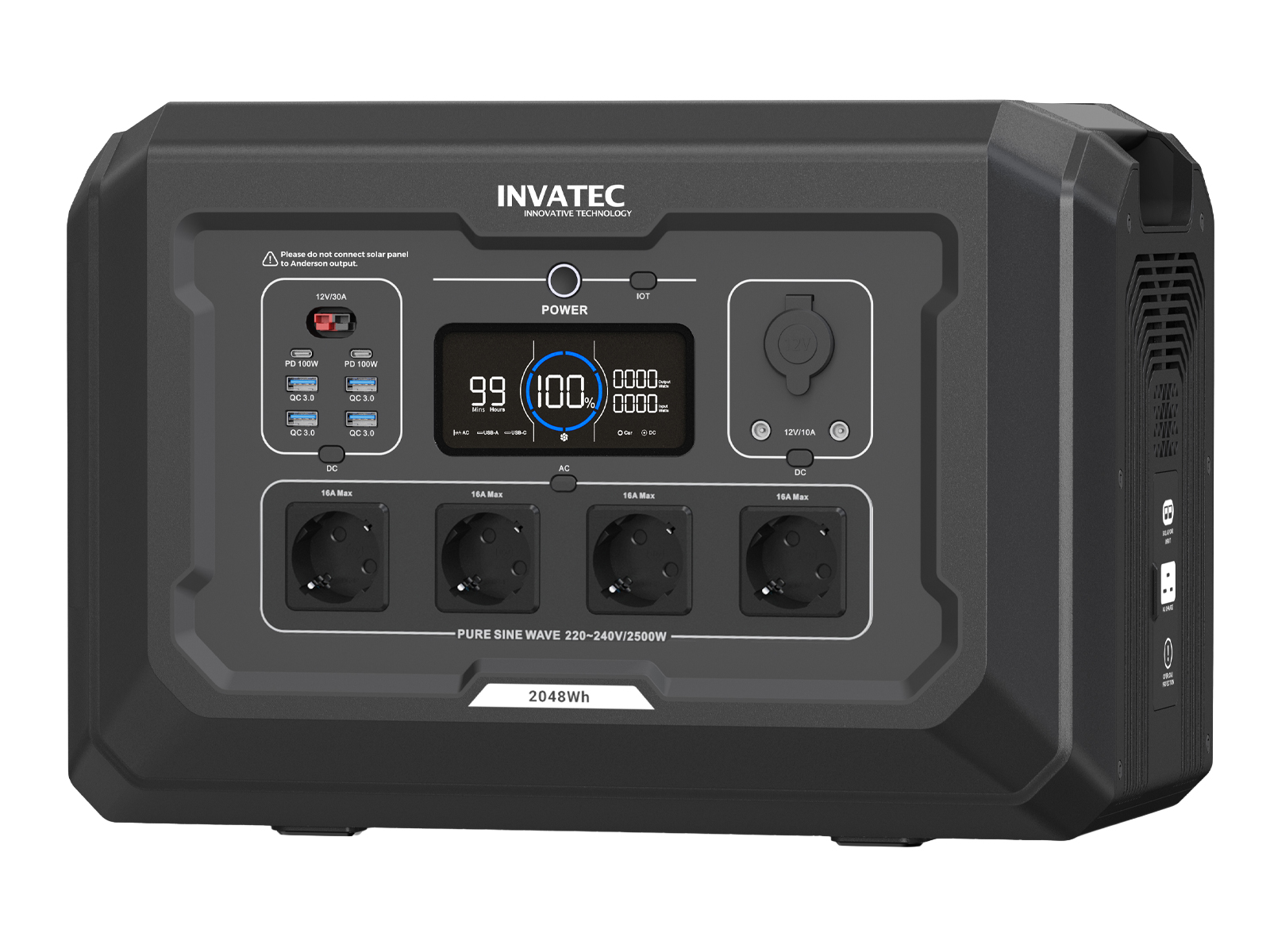 PowerPack 2500W Pure Sinus Inverter. Bluetooth+Wifi
